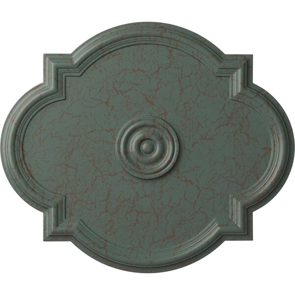 Ekena Millwork Waltz Ceiling Medallion (Fits Canopies up to 5 1/4"), 24"W x 20 1/2"H x 1 1/8"P, Cloud Burst Crackle CM24WACBC - main